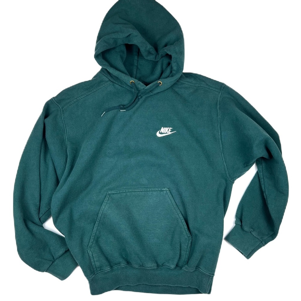 Nike Vintage Film Crew Cotton Hoodie sz S Forest Green Unisex Hollywood Casual